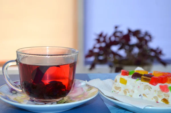 Té, Hibiscus y dulces orientales — Foto de Stock