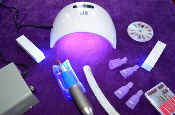 Lampada UV per unghie UV con timer — Foto Stock