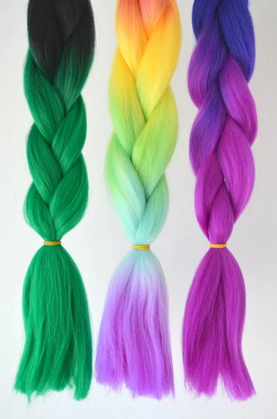 Kanekalon 髪の色の人工的な鎖 編組用材料 — ストック写真