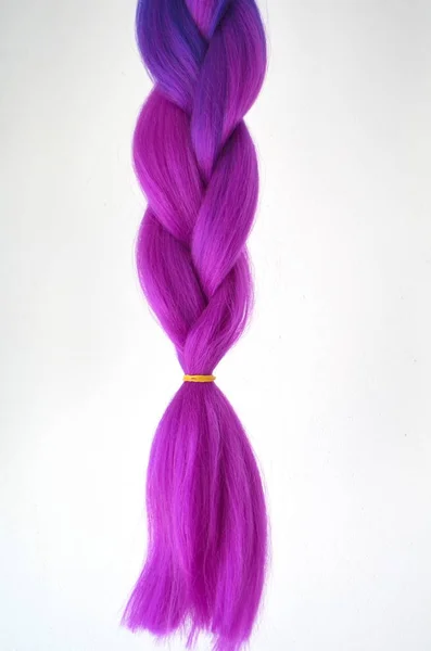Kanekalon 彩色人造发丝 编织辫子用材料 — 图库照片