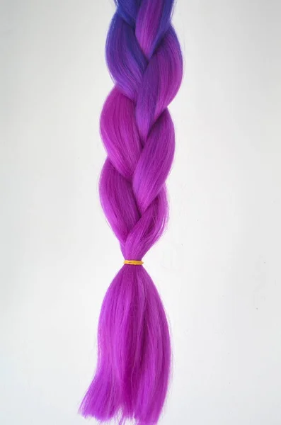 Kanekalon 彩色人造发丝 编织辫子用材料 — 图库照片