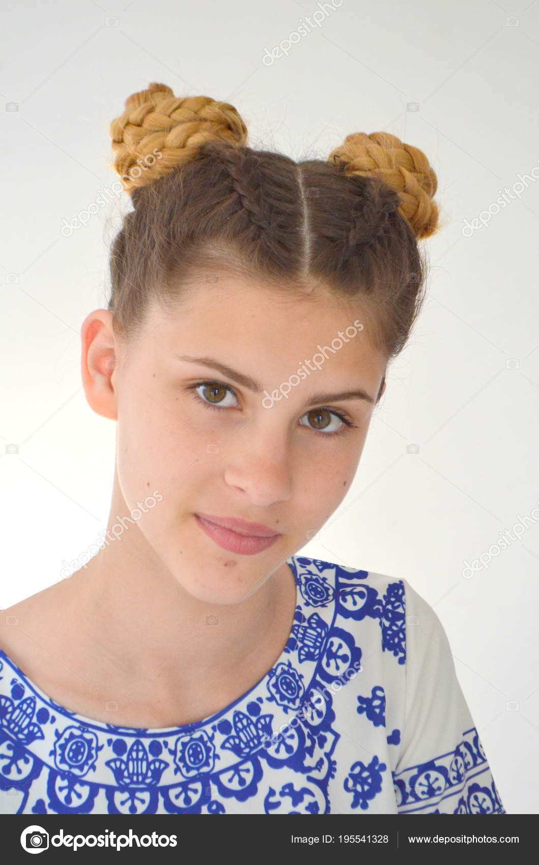 Pmages Ombre Hair Girl Pigtails French Bunches Hairstyle Ombre
