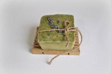 Lavantalı el yapımı doğal sabun.