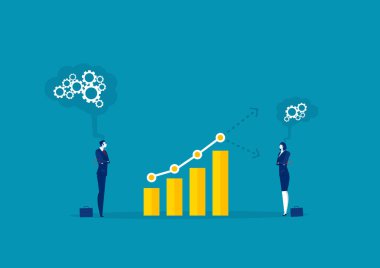 Yatırım vektörü için pazar grafiği analisti