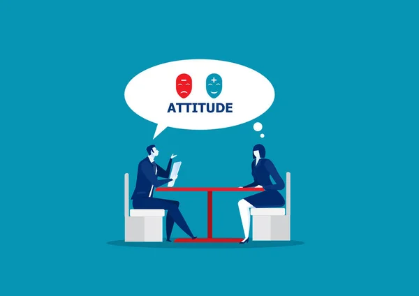 Chefe Teste Atitude Para Entrevista Emprego Pessoas Negócios Candidato Emprego — Vetor de Stock