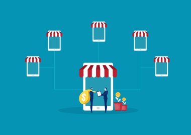 İş Adamı Müşteri .vektöre Sözleşme Belgesi Teklif Ediyor 