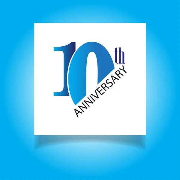 Celebração do aniversário de 10 anos - ILUSTRAÇÃO DO VECTOR — Fotografia de Stock