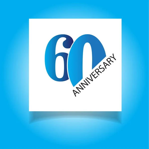 60 anni di celebrazione dell'anniversario - ILLUSTRAZIONE DEL VETTORE — Foto Stock