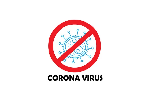 Ilustración vectorial infección por el virus corona. 2019-nvoc virus virus.corona microbio. Peligro del virus corona, célula corona. brote de disensión — Foto de Stock