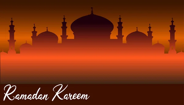 Šablona pohlednice Ramadan Kareem — Stockový vektor