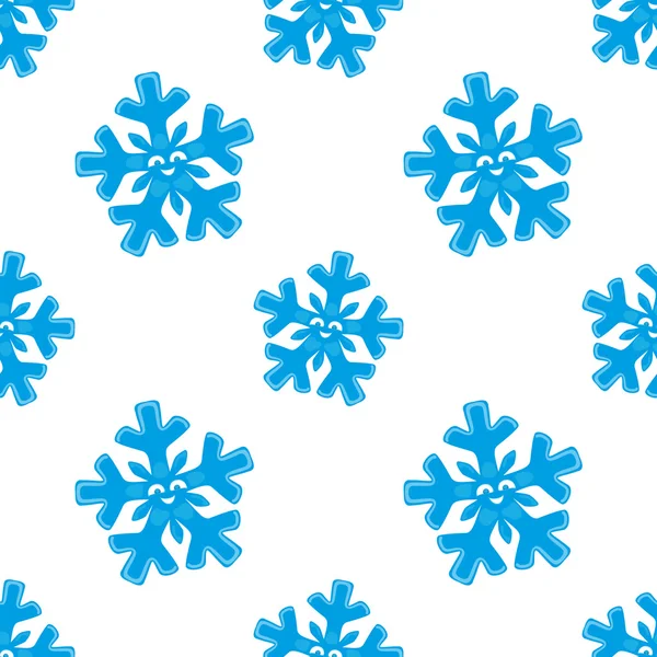 Schattige blauwe sneeuwvlokken. — Stockvector