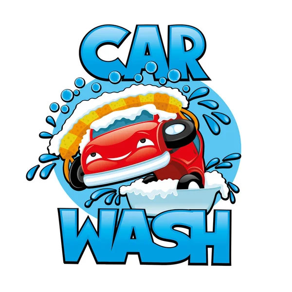 Car wash teken. — Stockvector