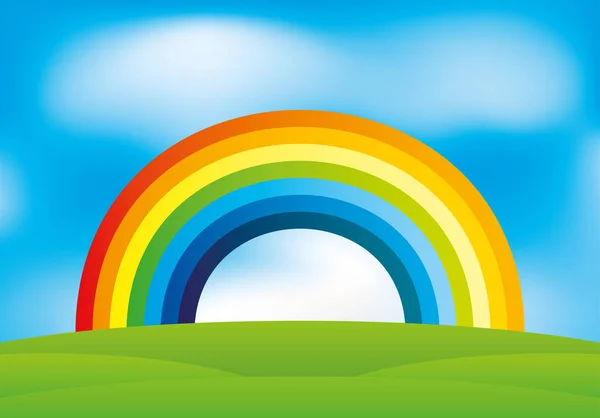 虹と雲. — ストックベクタ