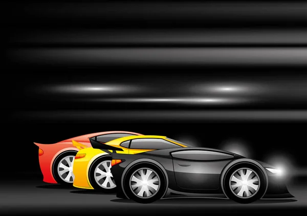 Racing sports cars. — Stock Vector