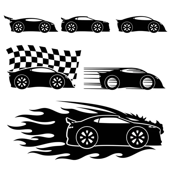 Signos de coche negro . — Vector de stock