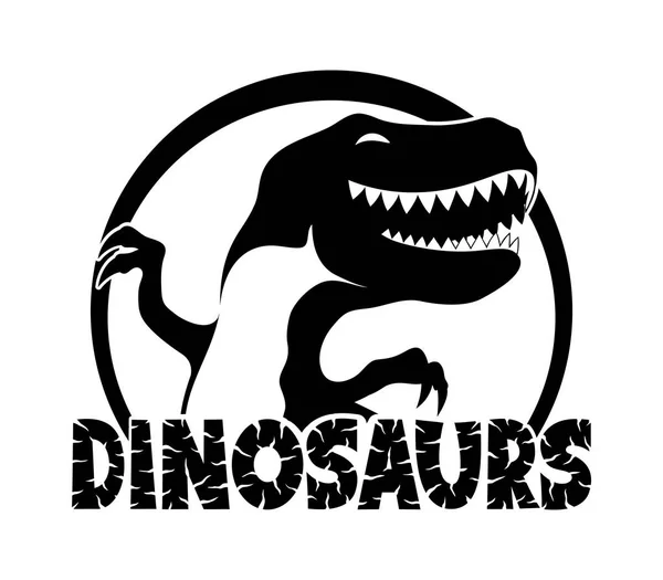 Dinosaures signe noir . — Image vectorielle