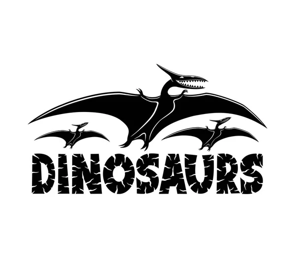 Dinosaurus tanda hitam . - Stok Vektor