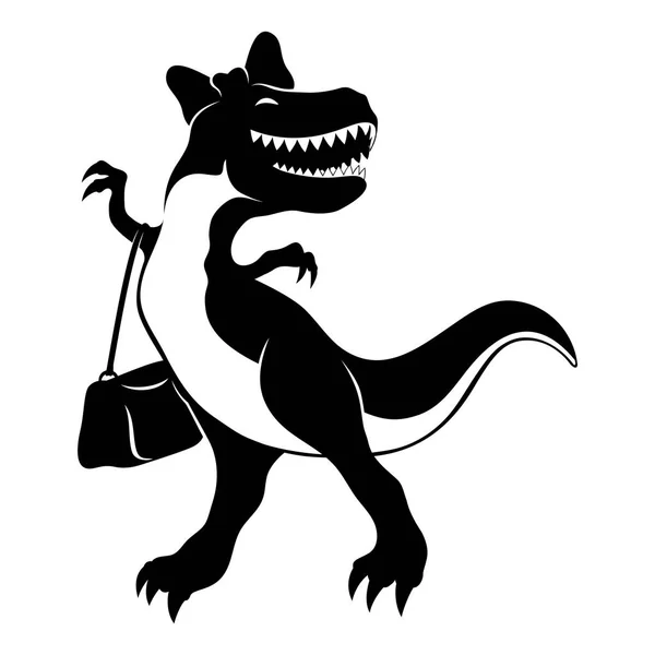 Mignon signe de dinosaure . — Image vectorielle