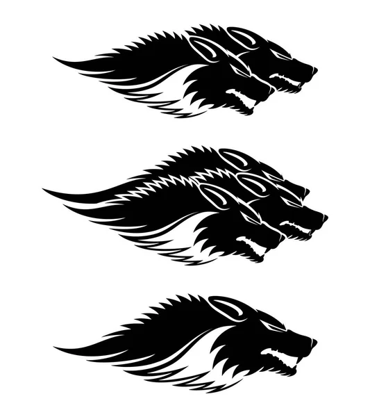 Vlci černé značky. — Stockový vektor