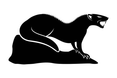 Mongoose black sign. clipart