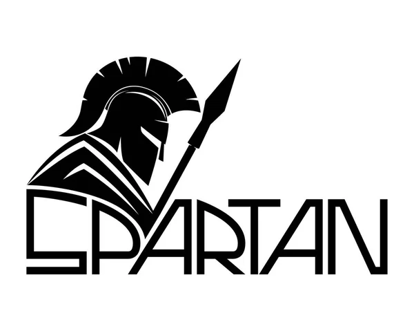 Spartaanse zwarte teken. — Stockvector