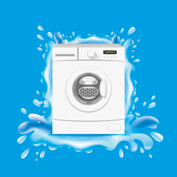 White washing machine. — Stock Vector