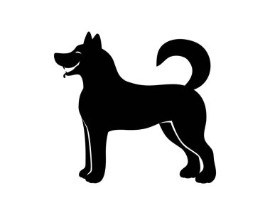 Sibirya husky köpek işareti.