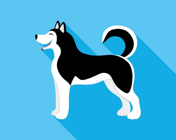 Siberische Husky hond. — Stockvector