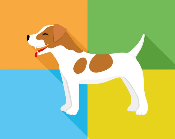 Jack Russell Terrier cão alegre . —  Vetores de Stock