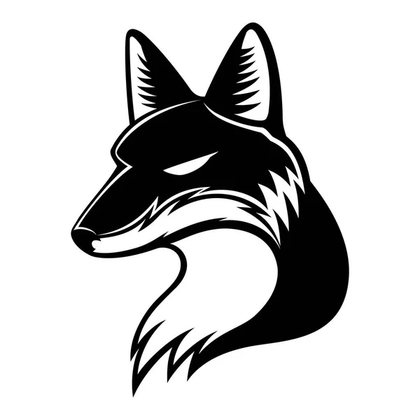 Black sign of fox. — Stock Vector