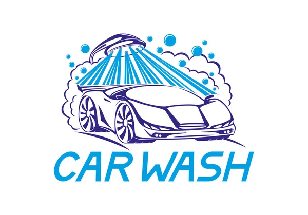 Car wash teken. — Stockvector