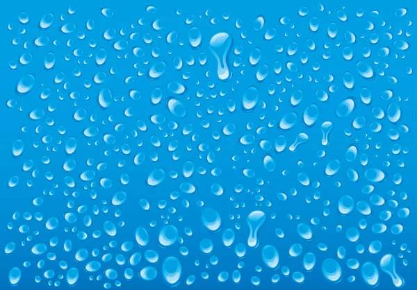Acqua e gocce blu . — Vettoriale Stock