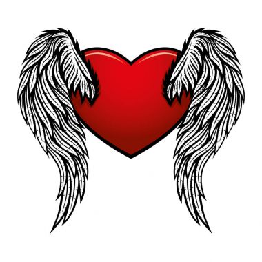 Kanatlı kalp.