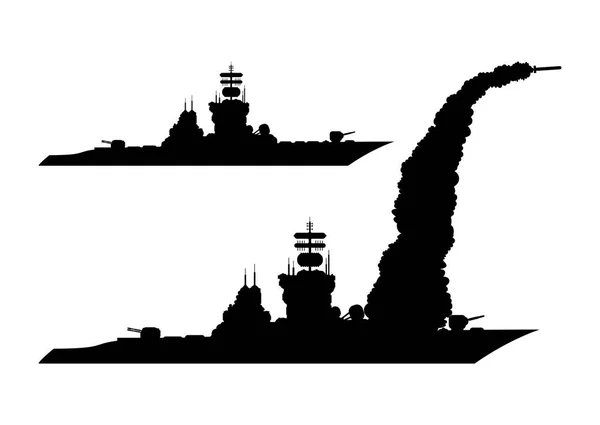 Icon of warship. — Stock Vector