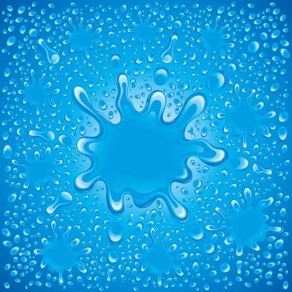 Splash eau et gouttes . — Image vectorielle