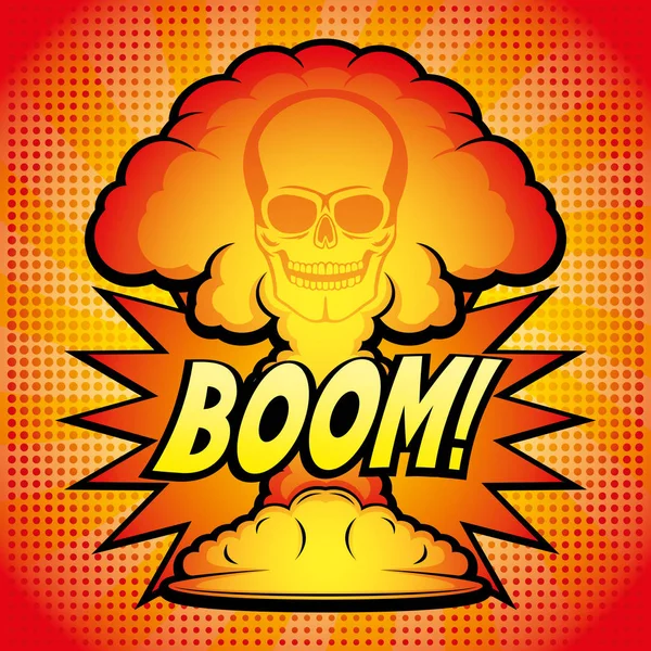 Sign of nuclear explosion. — Stock Vector