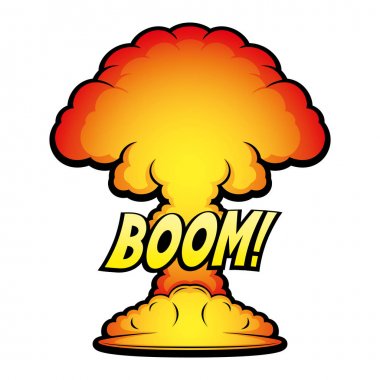 parlak nükleer patlama.