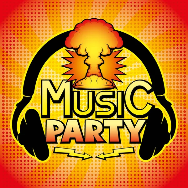 Illustration for music party. — Stock Vector