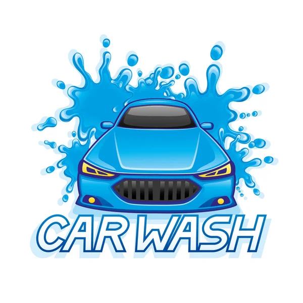 Car wash teken. — Stockvector