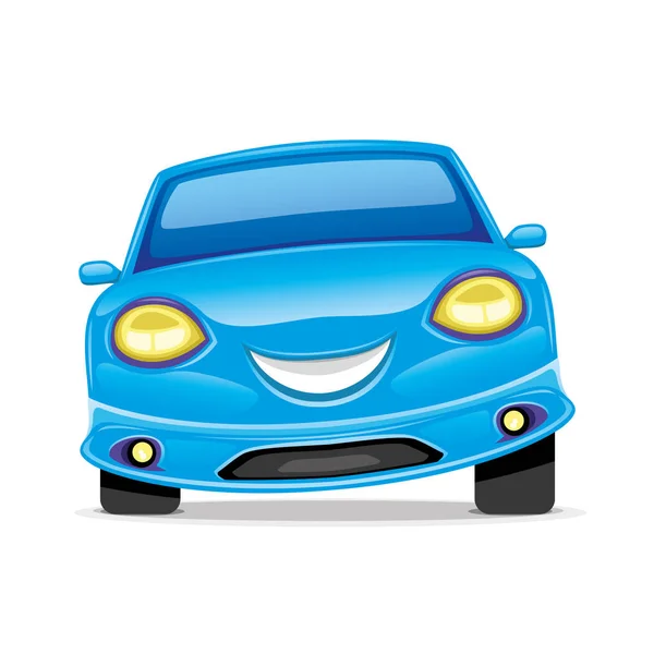 Gai voiture bleue . — Image vectorielle