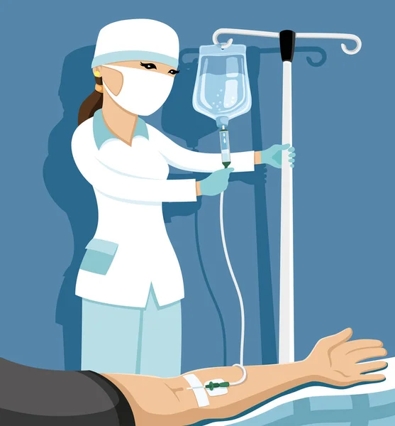 Infirmière et patient . — Image vectorielle