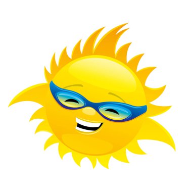 Güneş gözlüklü güneş.
