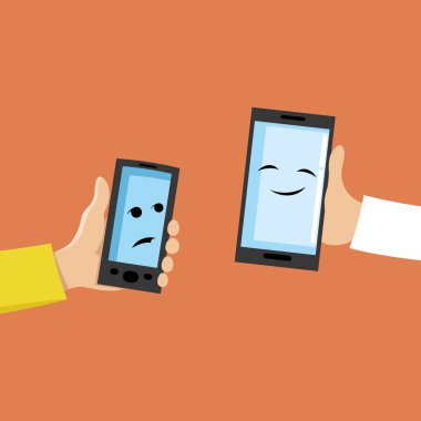 eski ve yeni akıllı telefonlar.