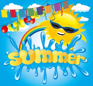 Güneş ve su sıçrama.