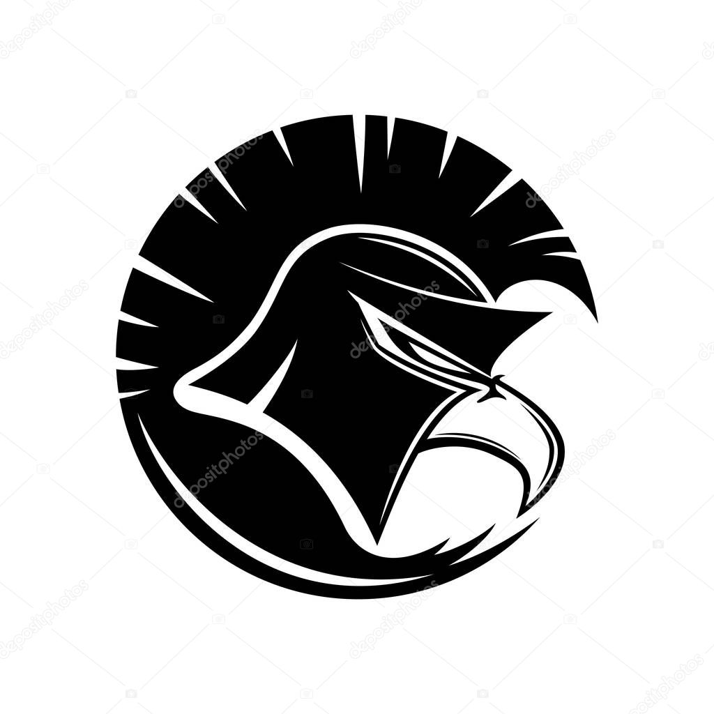 Eagle in a Spartan helmet.