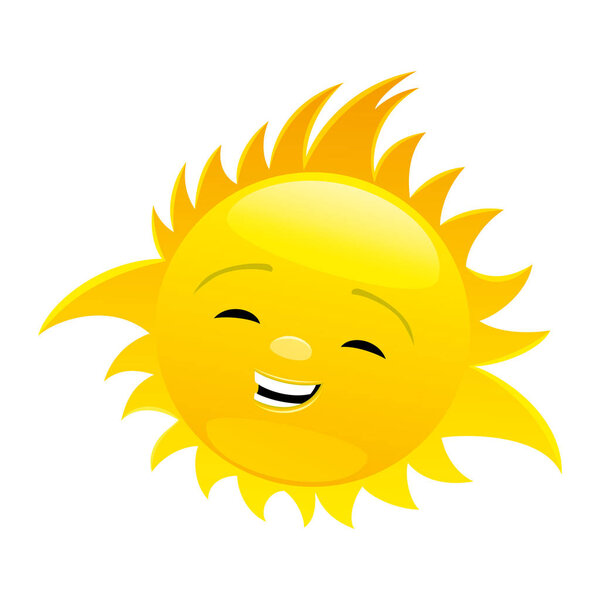 Cheerful sun face.