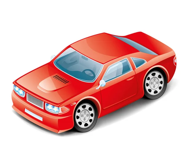 Icono de coche rojo . — Vector de stock