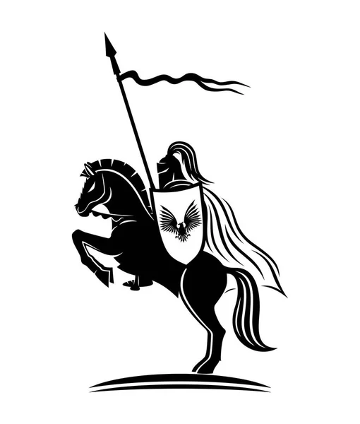 A knight on a horse. — Stock Vector
