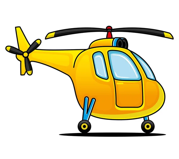 Oranje speelgoed helikopter. — Stockvector