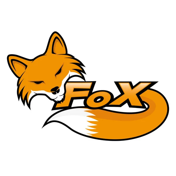 Tecken på fox. — Stock vektor